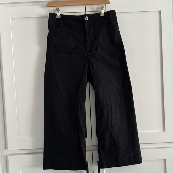 MAEVE Anthropologie The Colette Wide-Leg Cropped
Pants 30p Black - Picture 2 of 13